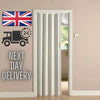 PVC Folding Door Oak Effect - White Accordion Concertina Sliding Folding Door