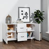 Modern Wooden Sideboard Storage Cabinet Unit With 2 Doors & 2 Drawers Wood Units