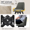 ALFORDSON 2x Bar Stools Swivel Padded Metal Leg Dining Chair Kitchen DARK GREY