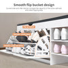 Shoe Bench Organizer 3 Tier Wooden Storage Unit Entryway Hallway Cabinet Stand