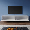 Wall Floating TV Stand Unit Cabinet White High Gloss Storage Door 100/200cm