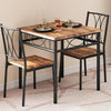 Table and Chairs Set of 2, Small Kitchen Table Sets, 3-Piece Compact Dining Room