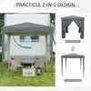 2m x 2m Garden Heavy Duty Pop Up Gazebo Marquee Party Tent Canopy Grey