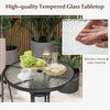 3 PCS Outdoor Folding Bistro Set with 2 Folding Chairs Patio Round Bar Table