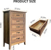 5 Drawers Dresser for Bedroom Wood Tall Chset of Drawer Metal Handle Living Room