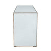 Elegant Mirrored Console Table with 2 Drawers Grey Vintage Glam Dressing Desk