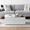 High Gloss Coffee Table Rectangular Living RoomFurniture 3Drawers Hidden Storage