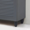 Shoe Storage Cabinet 3 Slatted Doors Rack Cupboard Stand Drawer Unit Footwear