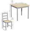 Solid Wooden Dining Table and 2 4 Chairs Set Home Kitchen Furniture