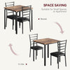 3-Piece Dining Table Set for 2 - Small Space Kitchen Table & Chairs Metal Frame