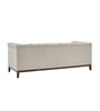 Dusk Chesterfield Stone Matte Velvet & Ash Wood Quilted 3 Seater Sofa RRP £899