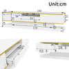 TV Stand 180cm White Gloss w/ Drawers & LED Lighting Compartment for Living Room