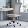 Vinsetto Mesh Back Armless Office Chair with Adjustable Height, Wheels Grey