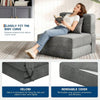 3-in-1 Folding Futon Sofa Bed Sleeper Convertible Single Lounger Chair w/ Pillow