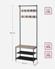 Coat Rack with Shoe Storage, Hall Tree, Coat Stand with Bench, HSR411B01