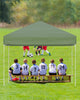 10X10FT Pop Up Canopy Beach Tent Sun Shade with 3 Adjustable Height Sandbags