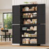 Pantry Cupboard, 180 cm Tall Kitchen Storage Cabinet with 4 Wooden Doors
