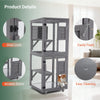 PawHaven Outdoor Catio Small Wooden Cat Enclosure Cat House Outdoor Cat Playpen
