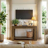 41.3'' Farmhouse Console Table, 2-Tier Wooden Narrow Entryway Table for Hallway
