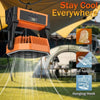 Tent Fan With LED Light Cooling Fan 10000mAh USB Rechargeable Timer for Camping