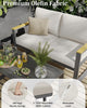 2Pcs Aluminum Patio Armchairs Set Thick Cushion Outdoor Garden Sofa Chairs
