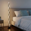 Black Twist Floor Lamp Living Room Light Integrated LED Standard Standing Light