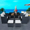 RATTAN GARDEN FURNITURE CUBE SET CHAIRS TABLE OUTDOOR PATIO RATTAN 8 SEATER