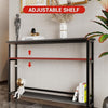 Slim Long Behind Couch Narrow Sofa Table with Adjustable Shelf for Small Spaces
