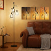 Industrial 3-Light Floor Lamp Dimmable Standing Lamp for Living Room