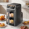 Dual Air Fryer 8L, 13 Programs with Visual Window, 2600W, 2 Years Warranty, NEW