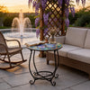 Small Garden Mosaic Butterfly Drinks Side Table Bistro Dining Outdoor Patio Home