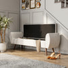 151cm Linen Ottoman Storage Box Pouffe Seat Stool Home Chair Foot Stool Bench UK