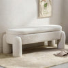 Storage Ottomans Bench Footstool Beige Sherpa Upholstered Bedroom Bed End Stool