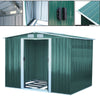 8 x 8FT Metal Garden Shed Log Bike Tool Storage Sheds with Floor Foundation Base