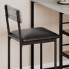 3-Piece Bar Table Set w/ Storage Shelf and 2 Stool Chair for Dining Room Kitchen
