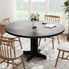 Round Dining Table 4 Seater, 119cm Farmhouse Rustic Wood Kitchen Dinner Table🔥