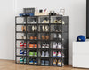 12 x Stackable Foldable Boxes Trainers Organiser Clear Plastic Shoe Storage Box