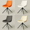 2 x Swivel Dining Chairs Matt PU Leather Padded Seat Dining Room Chair Modern