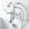 Traditional Bathroom Bath Shower Head Mixer Tap Lever Handle Polished Chrome