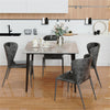 Glass Effect Marble Dining Table Square Top Coffee Table for Kitchen Living Room