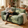 2 Seater Sofa, Chenille Sofa with Spring Cushions, Wide Armrests