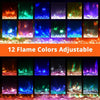 Fireplace Media Wall Fire Wall Mounted / Standing Electric Heater 72 inch