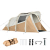 Inflatable Camping Tent w/ Air Pump, 2-3 Person Blow Up Tent, Khaki