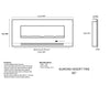 NEW 2025 Media Wall 60" Black UHD LED Glass - Wall mounted Insert Electric Fire