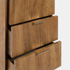 OHS Ribbed Bedside Table Cabinet 3/4/5/6 Draw Nightstand Side Board