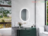Oval LED Bathroom Mirror Adjustable LED Colors Anti-fog Dimming&Memory Function