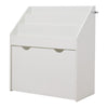 Kids Bookshelf Toy Organiser with Storage Drawer Mobile Children Bookcase White