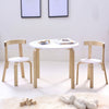 Kids Table and Chairs Set Wooden Children Dinner and Learning Table w/ 2 Chairs