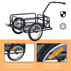 Folding Bicycle Cargo Storage Cart and Luggage Trailer with Hitch Black