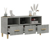 ShCuShan TV Cabinet Concrete Grey 102x36x50 Engineered Wood,Modern TV K6V9
